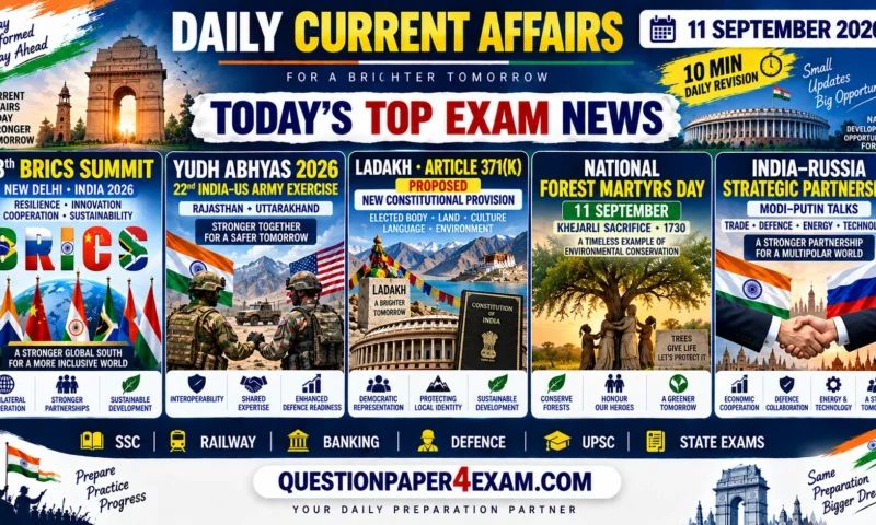 Daily Current Affairs 11 September 2026