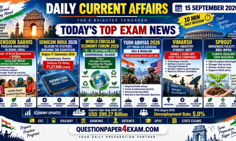 Daily Current Affairs 15 September 2026