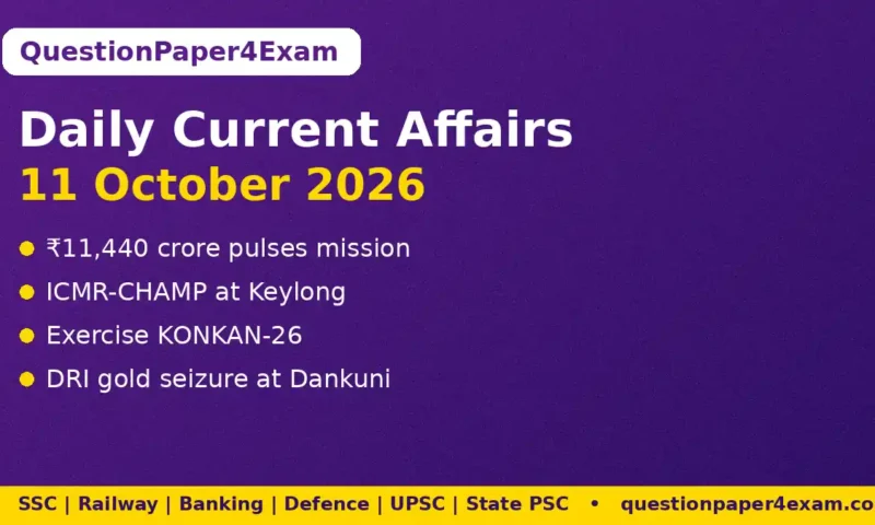 Daily Current Affairs 11 October 2026