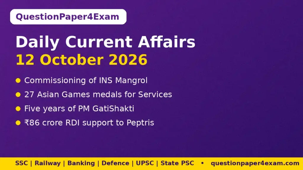Daily Current Affairs 12 October 2026