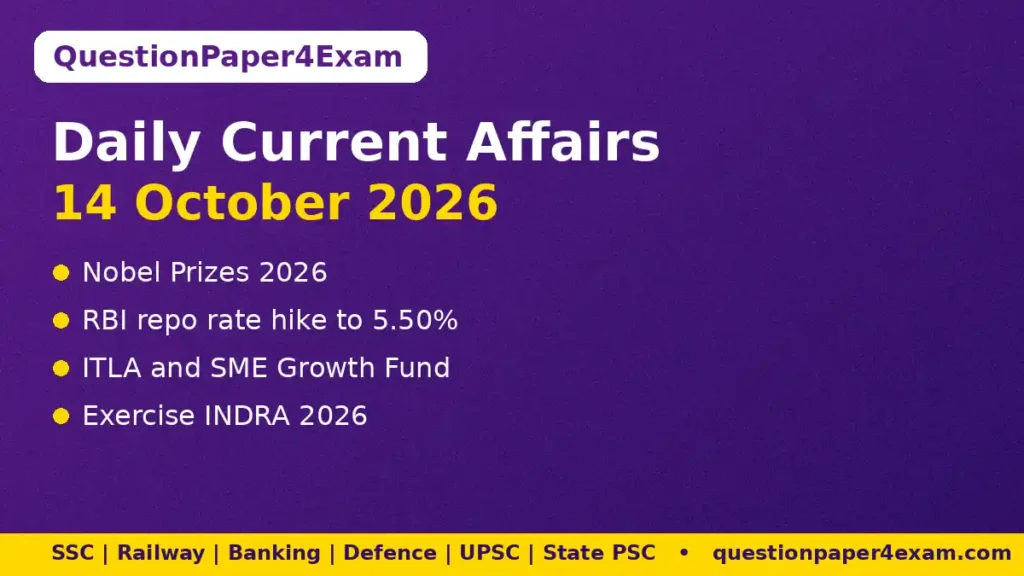 Daily Current Affairs 14 October 2026