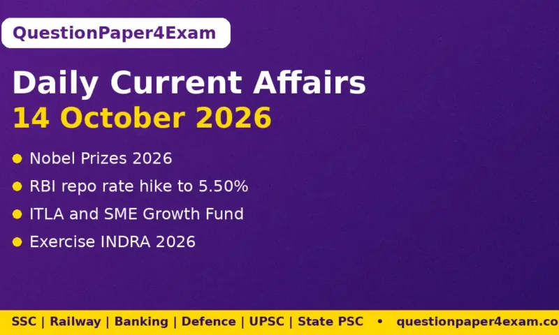 Daily Current Affairs 14 October 2026