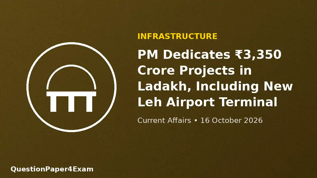 daily current affairs 16 october 2026 – Ladakh infrastructure and connectivity graphic