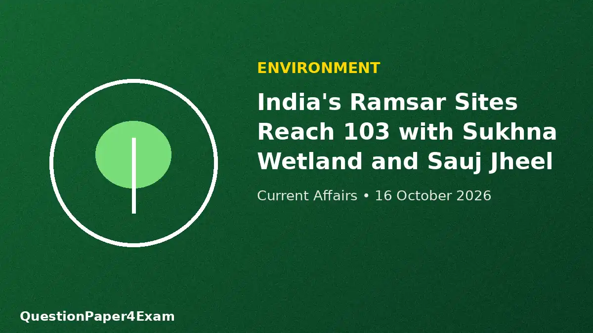 daily current affairs 16 october 2026 – Ramsar wetland conservation graphic