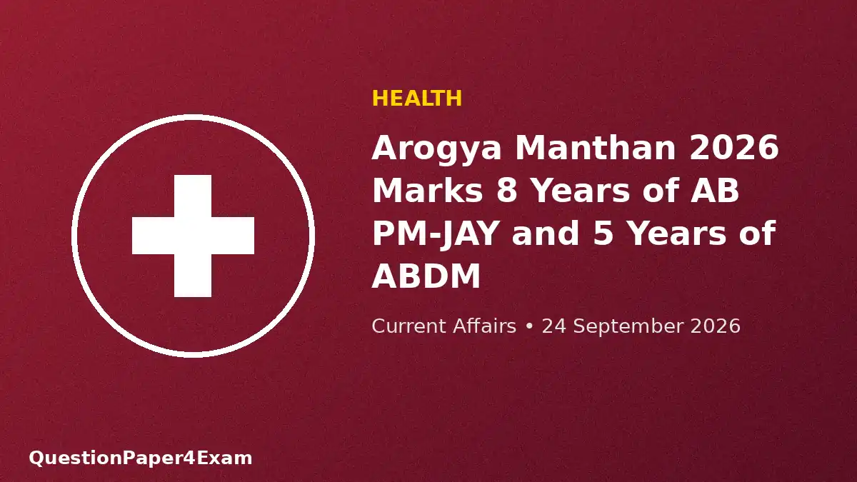 daily current affairs 24 september 2026 – digital health and Arogya Manthan illustration