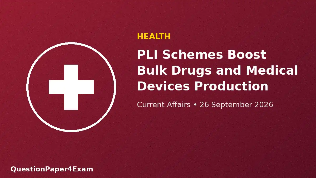daily current affairs 26 september 2026 – pharma manufacturing PLI graphic