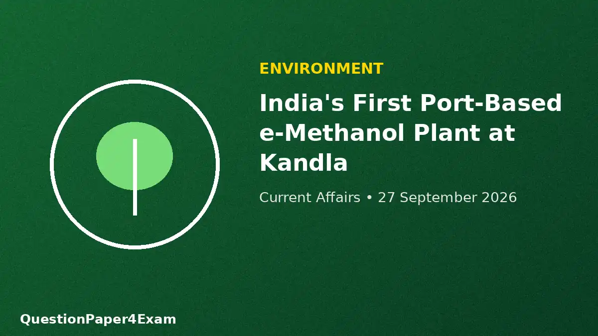daily current affairs 27 september 2026 – green fuel and port energy graphic