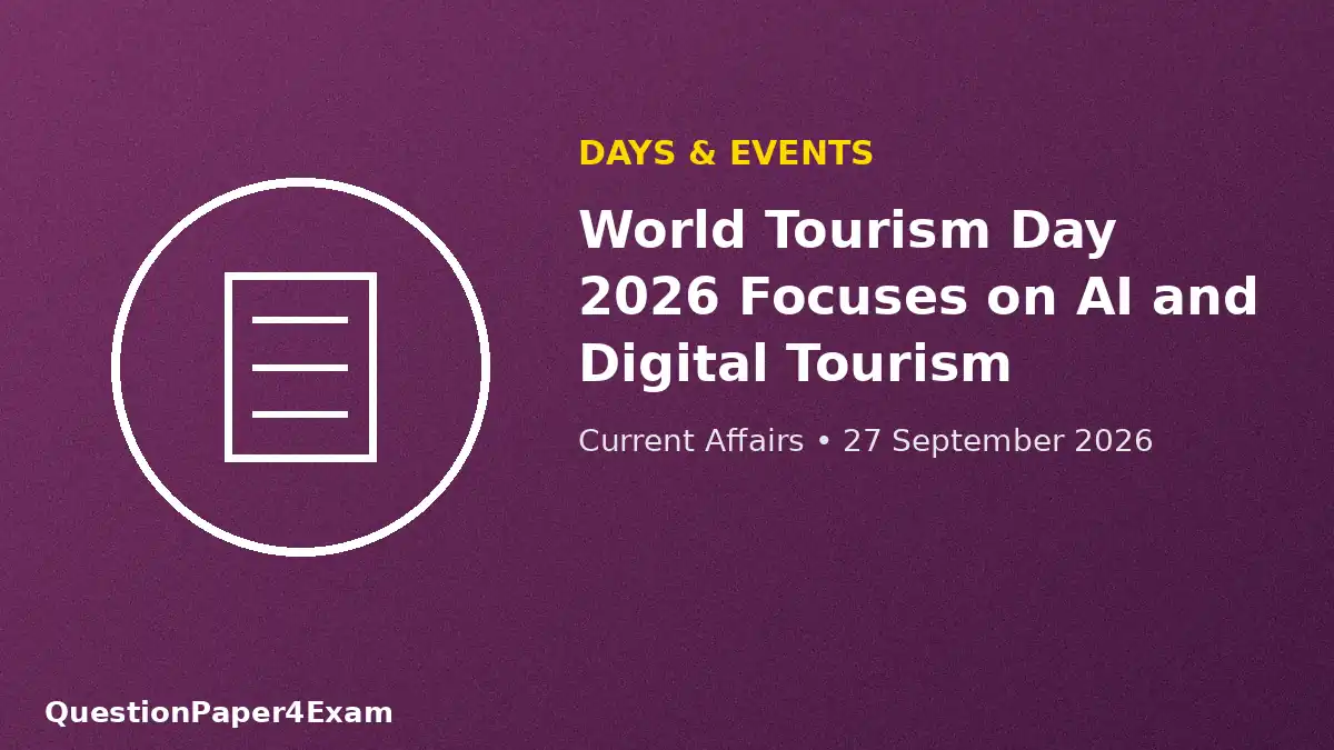daily current affairs 27 september 2026 – tourism day illustration