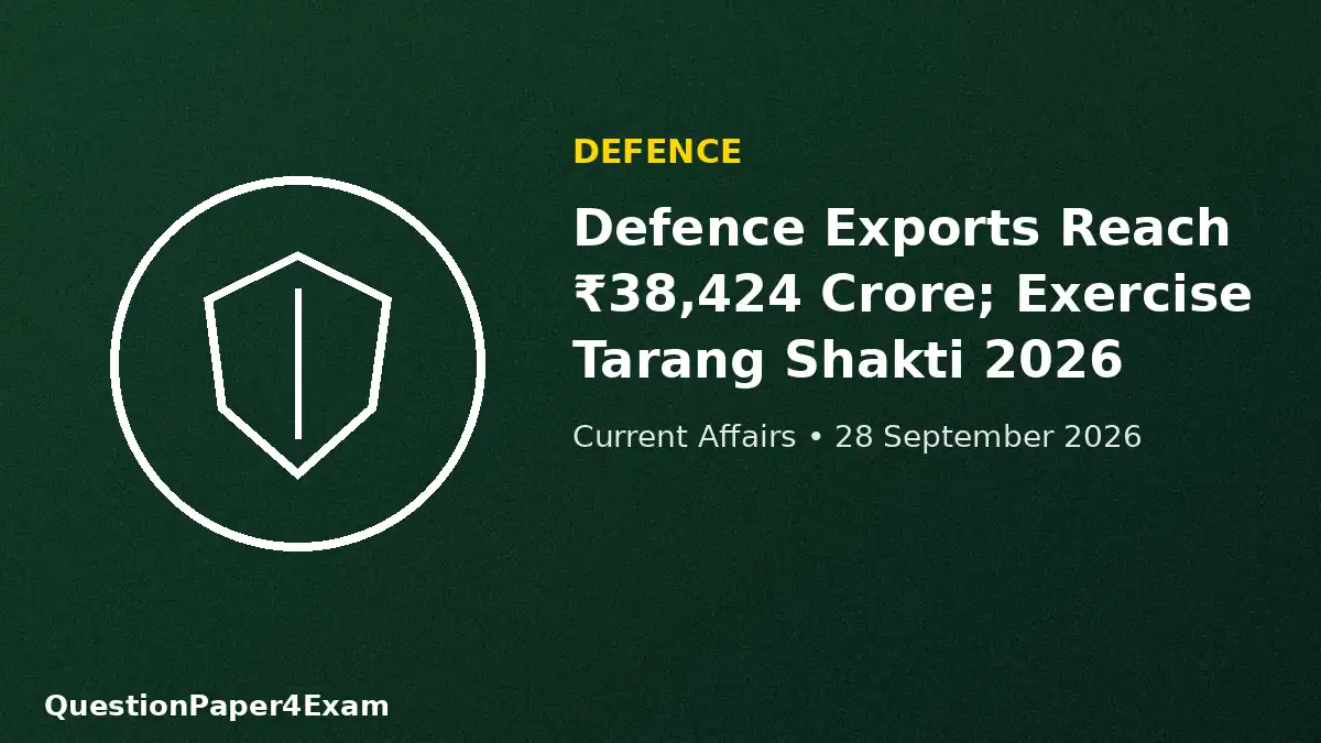 daily current affairs 28 september 2026 – defence exports and air exercise graphic