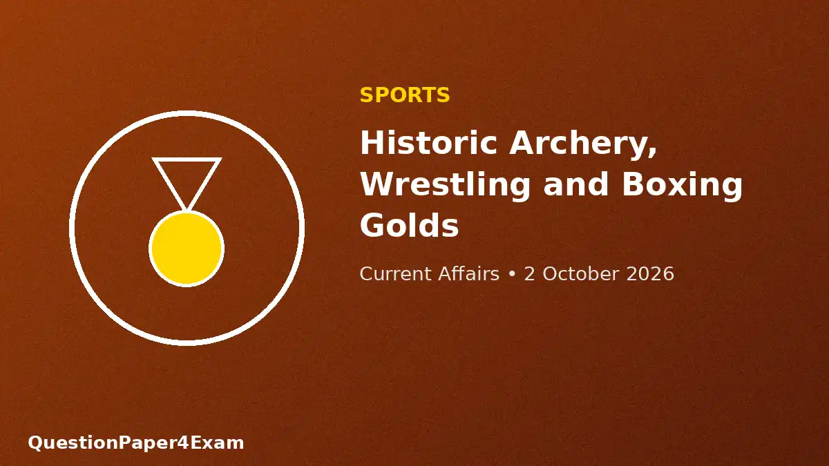 daily current affairs 2 october 2026 β sports medals graphic