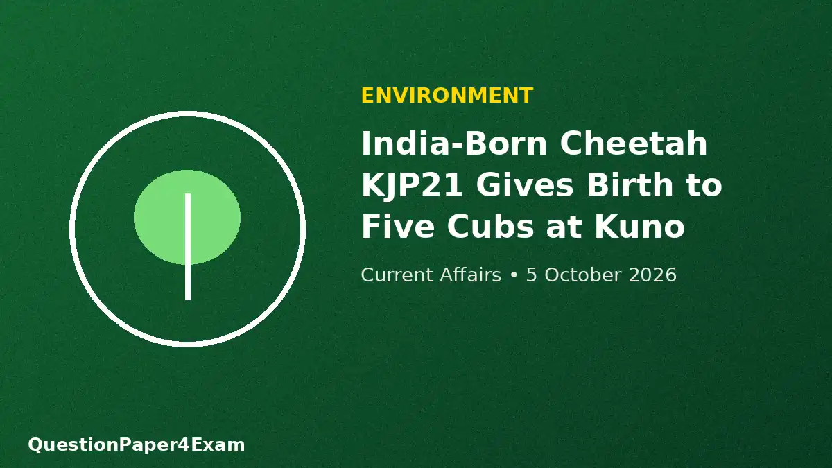 daily current affairs 5 october 2026 – wildlife conservation graphic