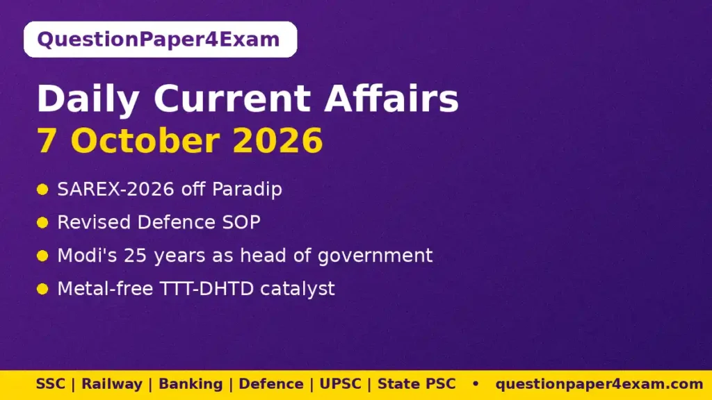 Daily Current Affairs 7 October 2026