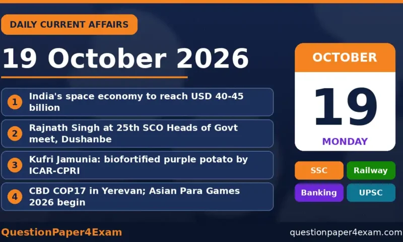 Daily Current Affairs 19 October 2026