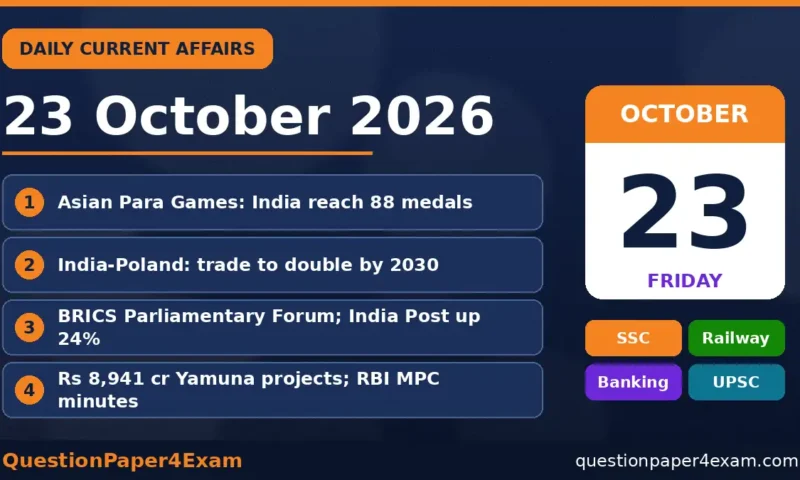 Daily Current Affairs 23 October 2026