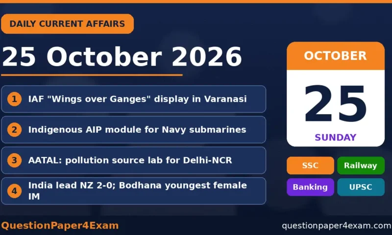 Daily Current Affairs 25 October 2026