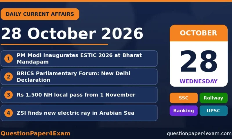 Daily Current Affairs 28 October 2026
